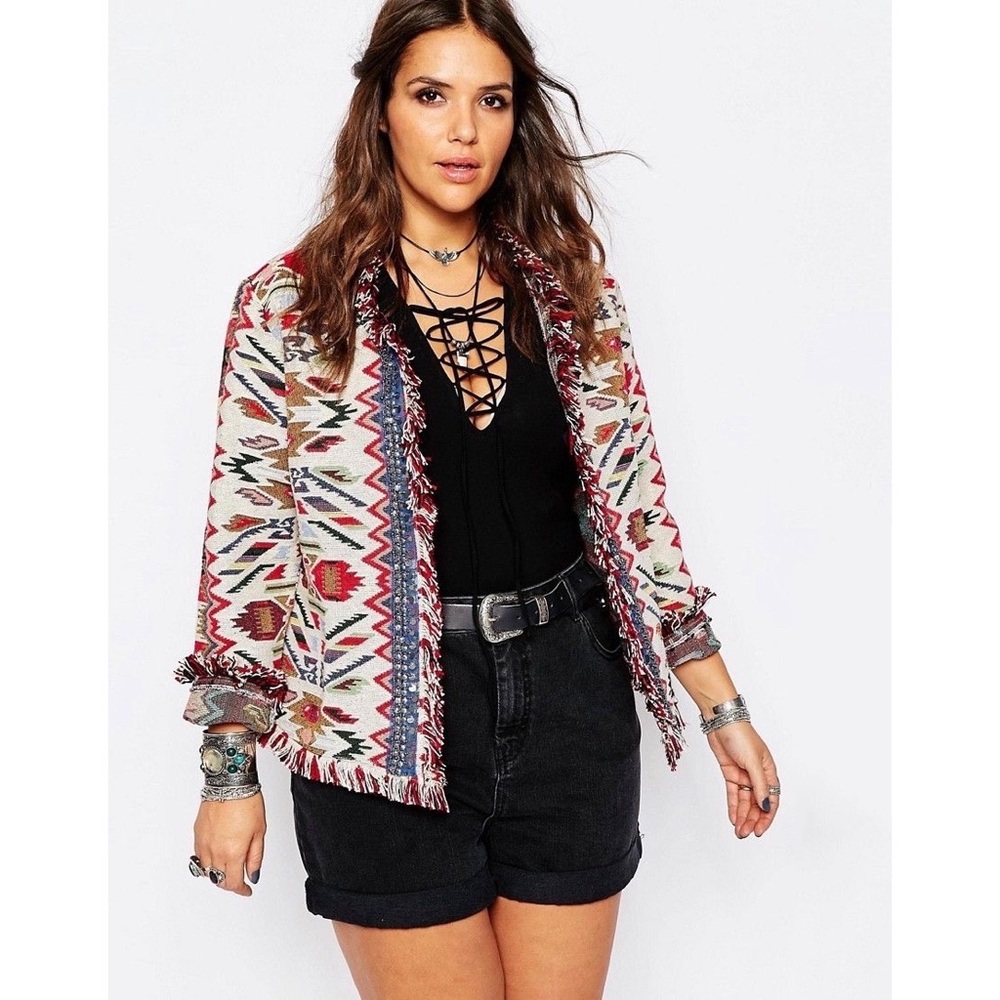 ASOS Alice & You Geo-Tribal Embellished Trophy Jacket
